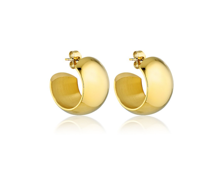 Sambi Earrings - Wide Hoop Stainless Steel