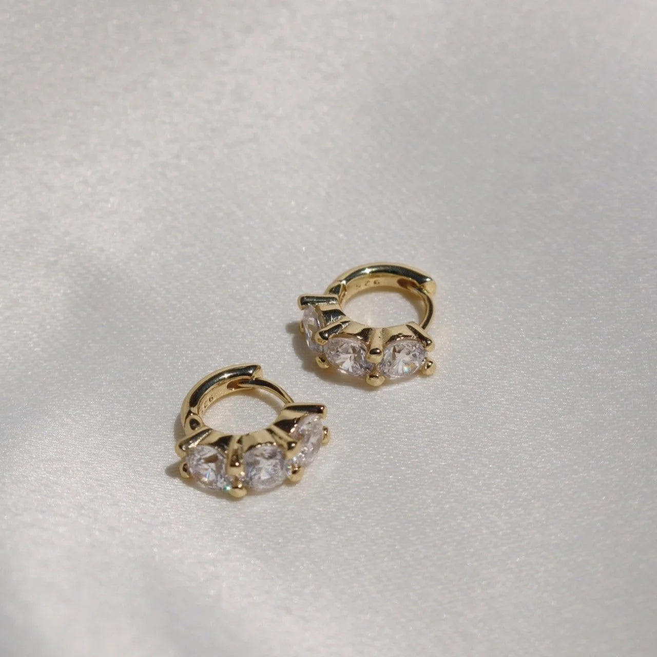 Elena Huggies - Sterling Silver Gold Plated