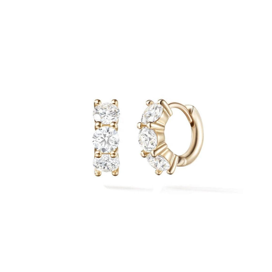 Elena Huggies - Sterling Silver Gold Plated