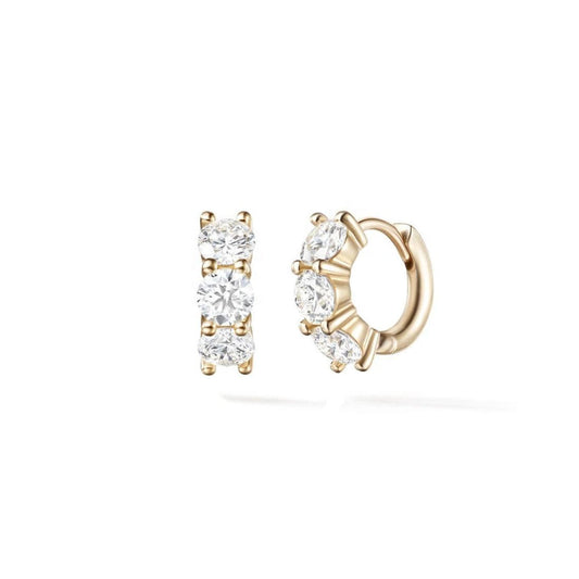 Elena Huggies - Sterling Silver Gold Plated