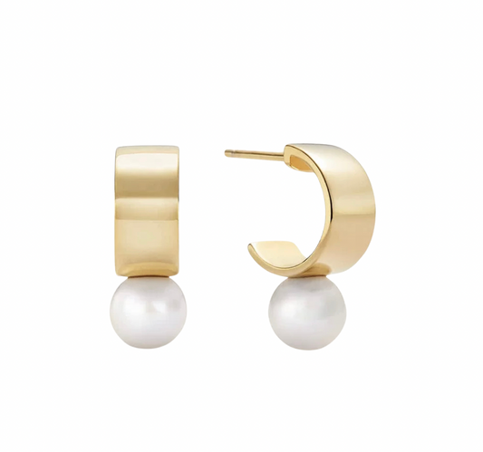 Blair Pearl Drop Earrings - Gold Sterling Silver